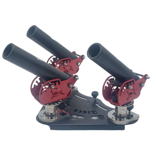 Portacañas Blackshark ROCKET 3 – Triple suporte para cañas con base