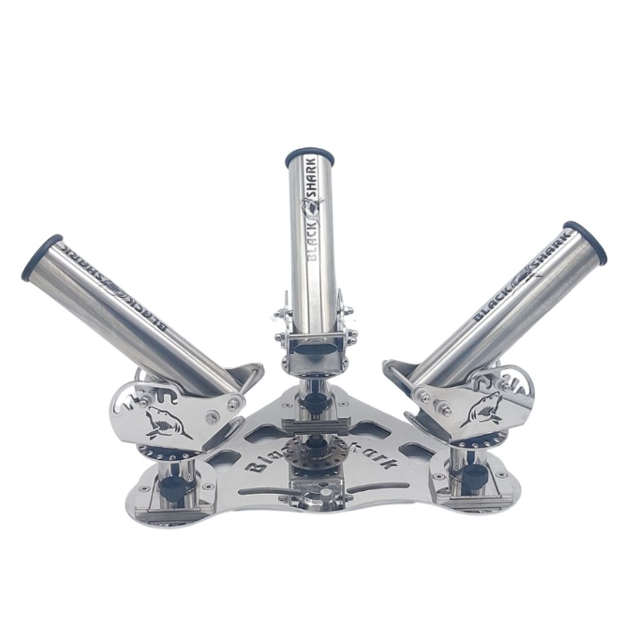 Portacañas Blackshark ROCKET 3 – Triple suporte para cañas con base