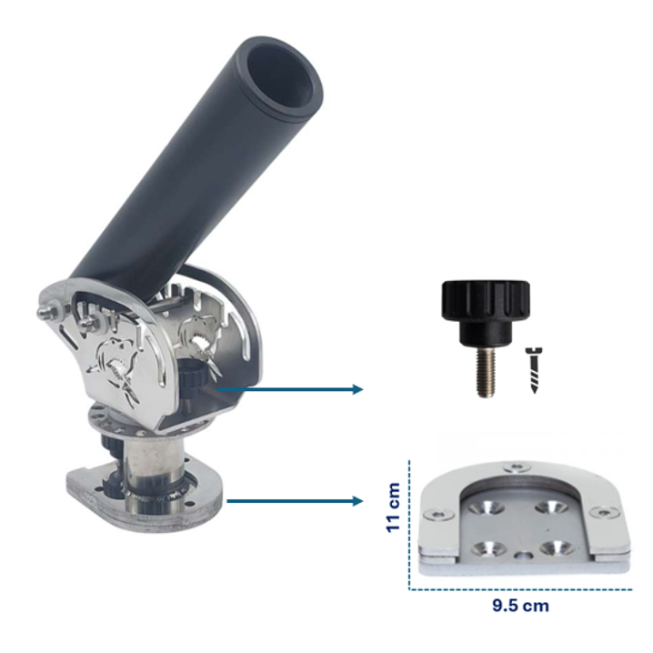 Portacañas Blackshark Oval XL