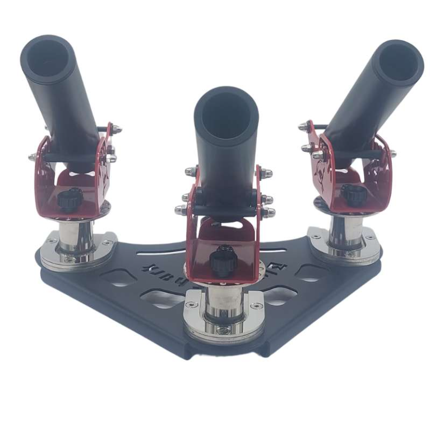Portacañas Blackshark ROCKET 3 – Triple suporte para cañas con base